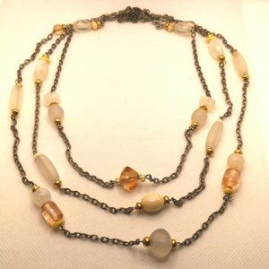 Vintage 3 Strand Beaded Necklace